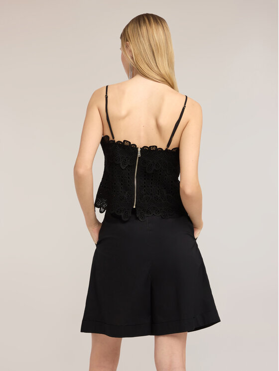 Motivi Motivi Top D017Q000523N033 Czarny Regular Fit