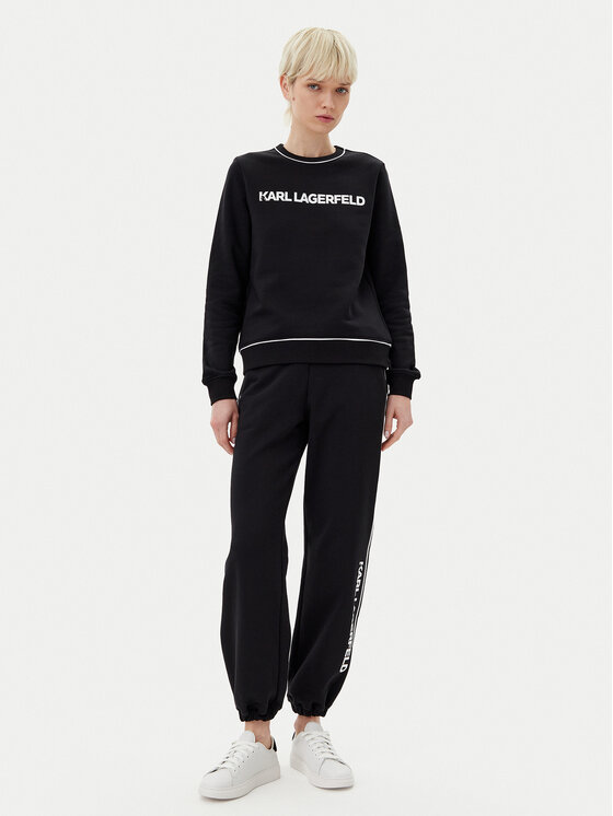 KARL LAGERFELD KARL LAGERFELD Світшот A2W20066 Чорний Regular Fit