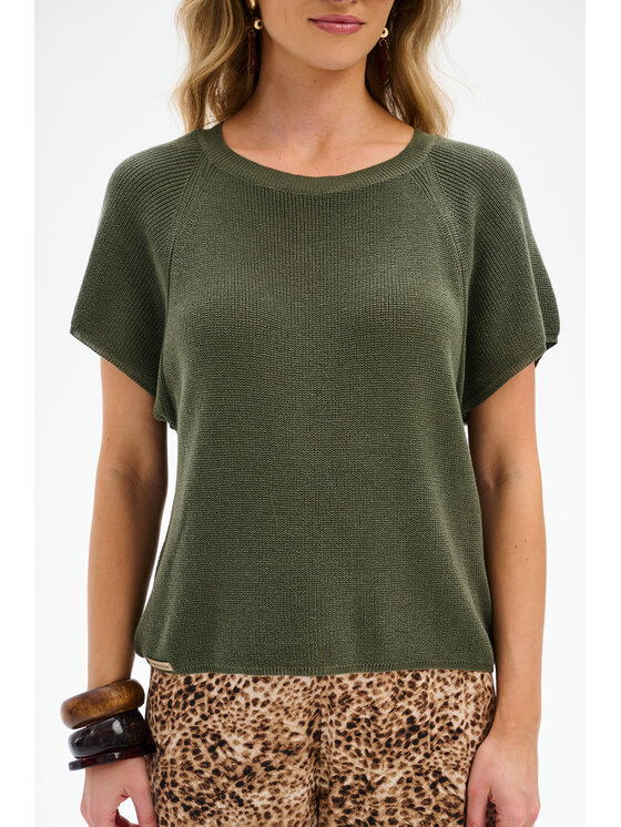 blue shadow blue shadow Top Rene Zielony Regular Fit