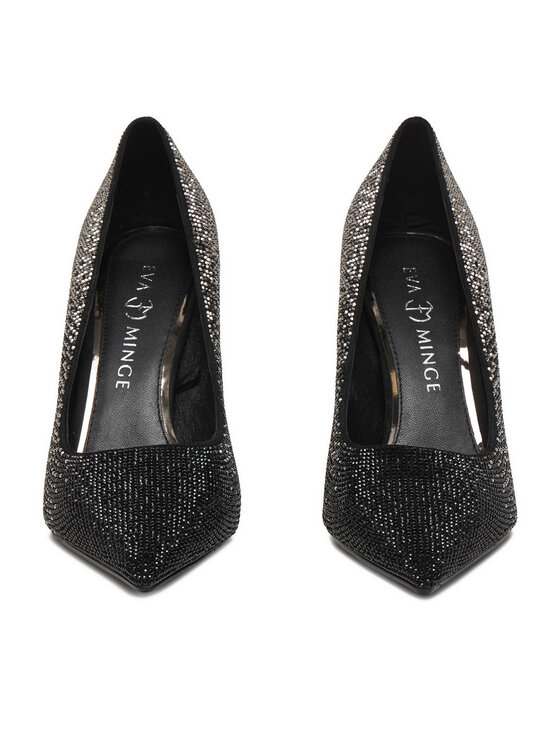 Eva Minge Eva Minge Pantofi cu toc subțire EO-LUISA-LT9058-8 Negru