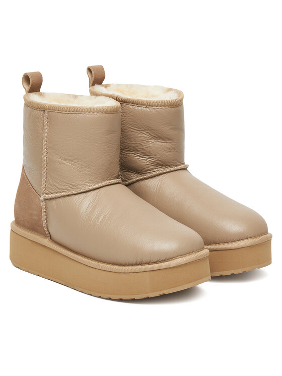 EMU Australia EMU Australia Stivali da neve Stinger Mini Flatform Leather W13189 Beige