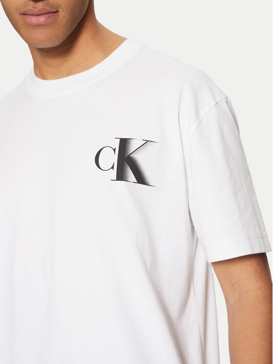 Calvin Klein Jeans Calvin Klein Jeans Tričko J30J327475 Biela Regular Fit