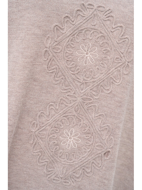 blue shadow blue shadow Sweter Tol Beżowy Regular Fit