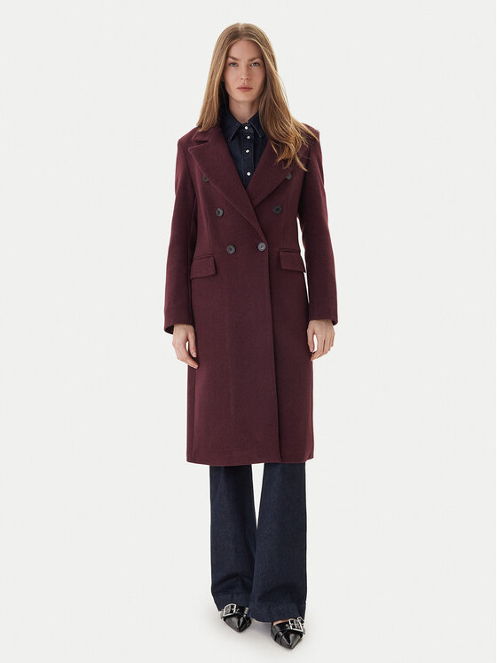 Maryley Maryley Демісезонний плащ MARYLEY-25IB807/01BU Бордовий Regular Fit