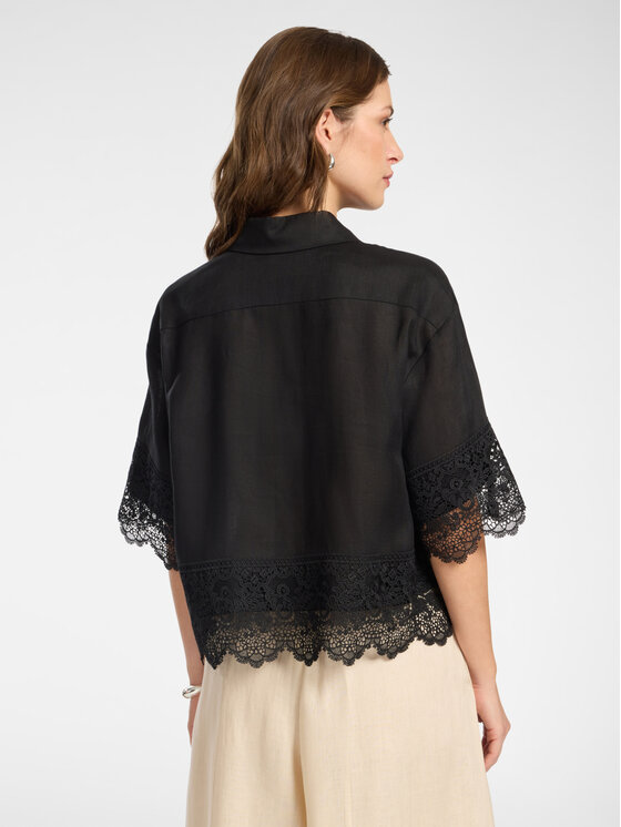 Elena Mirò Elena Mirò Koszula 5188P000271N033 Czarny Boxy Fit