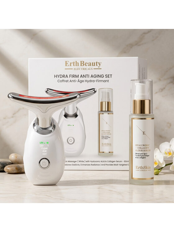 Erthskin London Erthskin London Zestaw Anti-Aging Hydra Firm z Masażerem Zestaw do pielęgnacji skóry