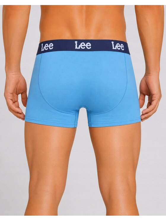 Lee Lee Bokserki Laver 3 Pack Cotton Elastane Trunks Czarny
