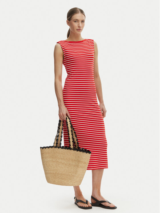 Tommy Hilfiger Tommy Hilfiger Kasdieninė suknelė WW0WW49311 Raudona Slim Fit
