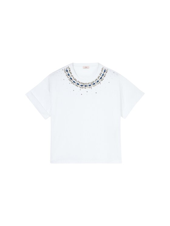 Oltre Oltre T-shirt G400J004194N011 Bianco Regular Fit