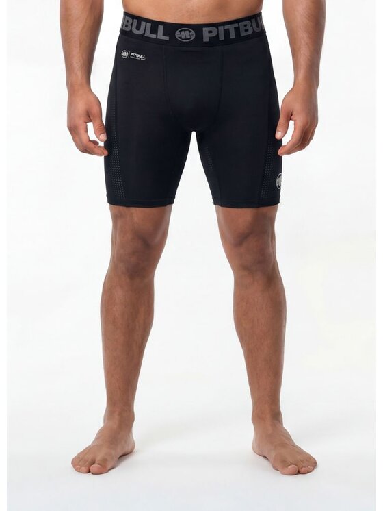 PITBULL PITBULL Szorty sportowe RUNWAY Czarny Regular Fit