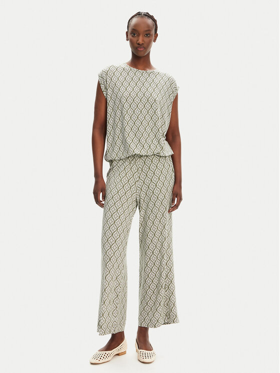 Olsen Olsen Spodnie materiałowe 14002433 Zielony Relaxed Fit