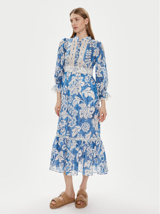 Luisa Spagnoli Luisa Spagnoli Letní šaty Pronuncia 540726 Modrá Regular Fit