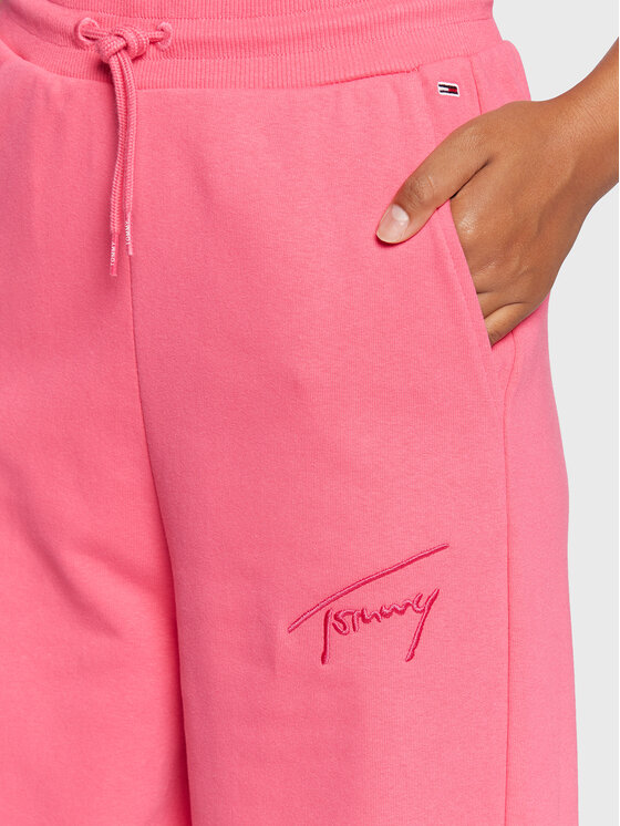 Tommy Jeans Tommy Jeans Spodnie dresowe Signature DW0DW13821 Różowy Regular Fit