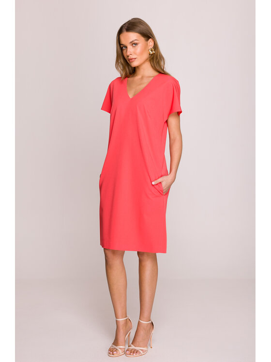 Stylove Stylove Letné šaty S392 Oranžová Premium Fit