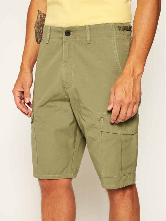 Lee Lee Szorty materiałowe Fatigue L73BCJ82 112120334 Zielony Relaxed Fit