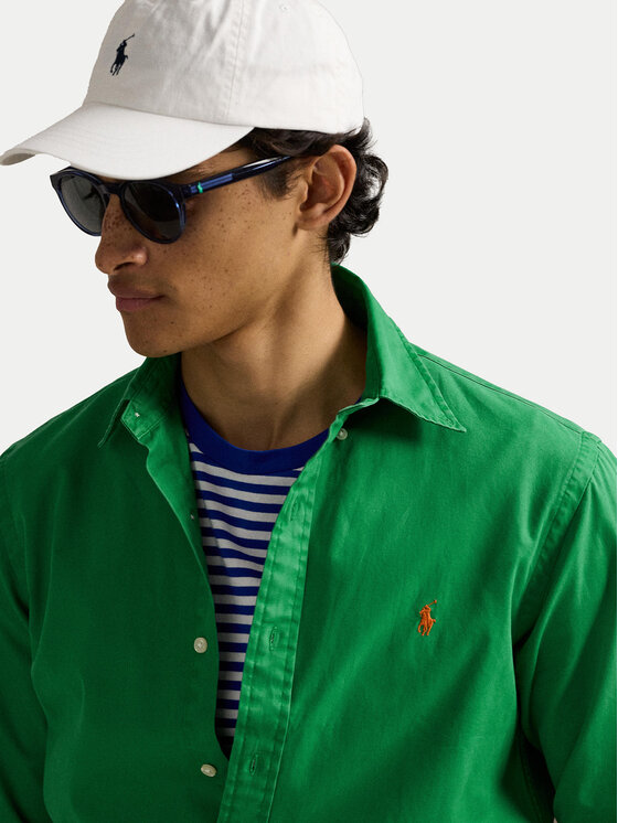 Polo Ralph Lauren Polo Ralph Lauren Marškiniai 710937993013 Žalia Custom Fit