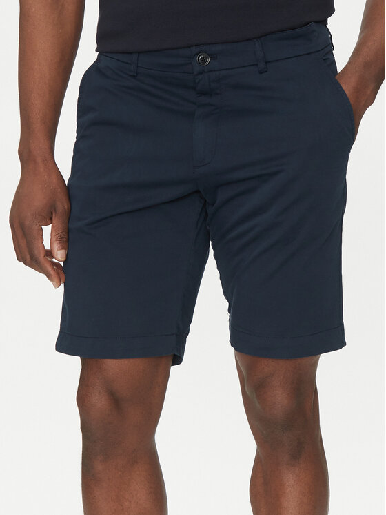 Hechter Paris Hechter Paris Bavlnené šortky 26664 151365 Tmavomodrá Regular Fit