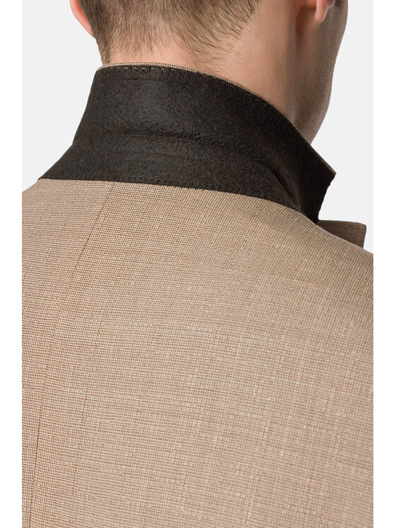 Lancerto Lancerto Garnitur Vancouver GA073123000019 Beżowy Slim Fit