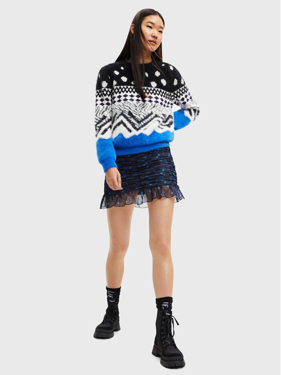 Desigual Desigual Megztinis Colorado 22WWJF73 Spalvota Relaxed Fit