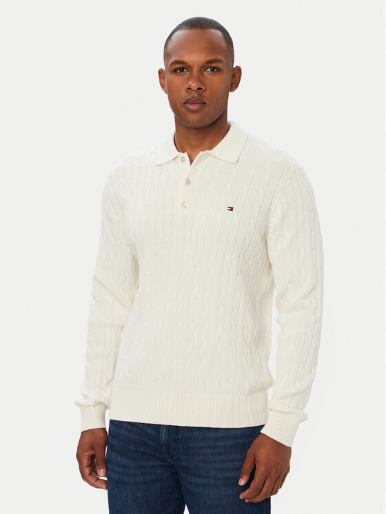 Tommy Hilfiger Tommy Hilfiger Пуловер Classic MW0MW41955 Кремав Regular Fit