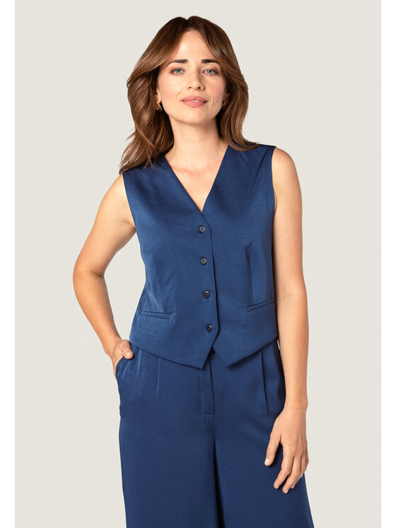 QUIOSQUE QUIOSQUE Sako FELICIA VEST NAVY Tmavomodrá Regular Fit