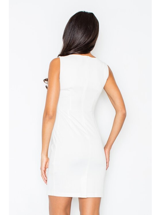 FIGL FIGL Φόρεμα M079 Λευκό Slim Fit