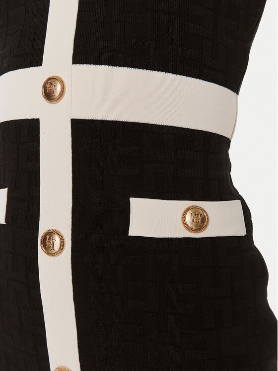 Elisabetta Franchi Elisabetta Franchi Φόρεμα κοκτέιλ AM-81B-42E3-V450 Μαύρο Slim Fit