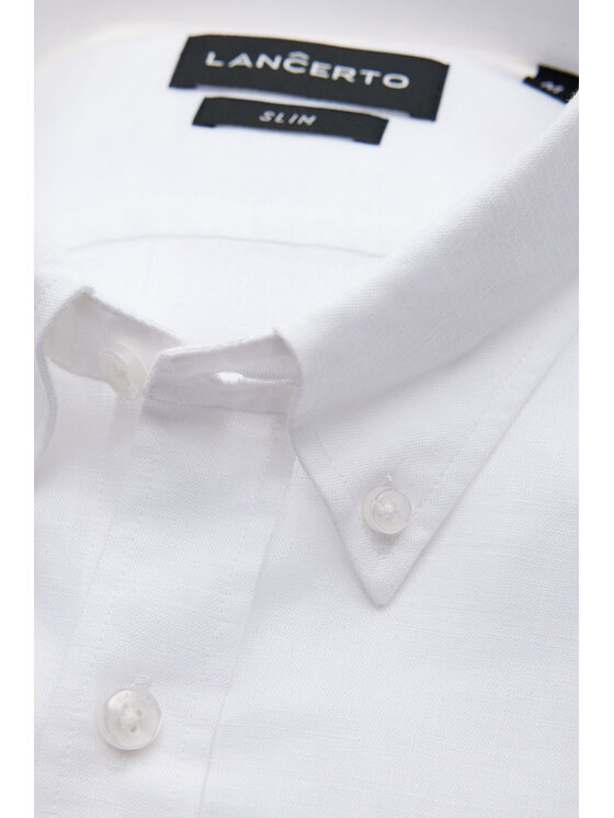 Lancerto Lancerto Koszula Tamis KO073124000025 Biały Slim Fit