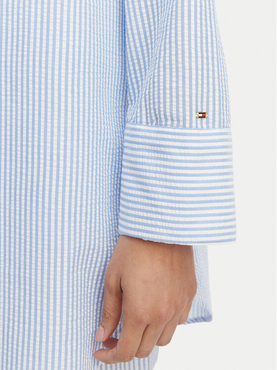 Tommy Hilfiger Tommy Hilfiger Krekls Seersucker UW0UW06474 Zils Regular Fit