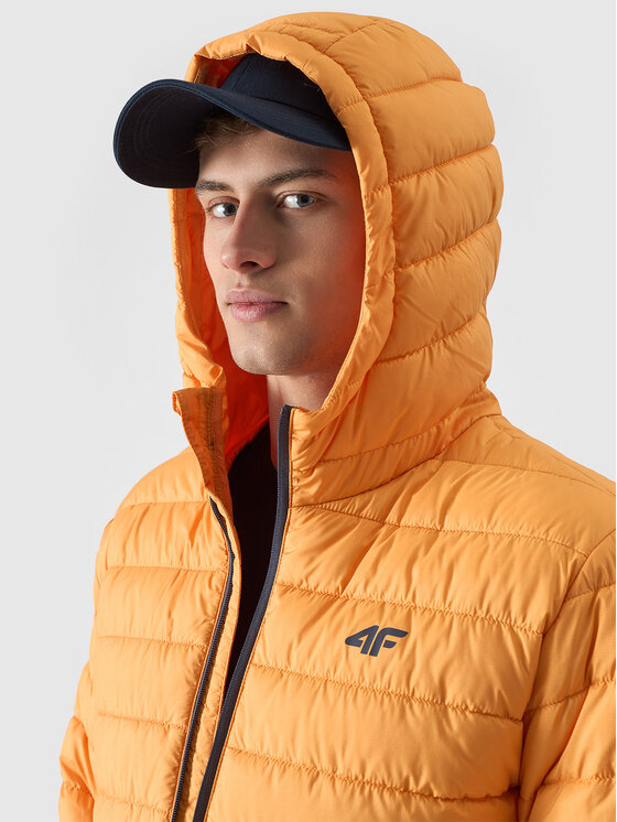 4F 4F Kurtka puchowa BASIC+ Pomarańczowy Regular Fit
