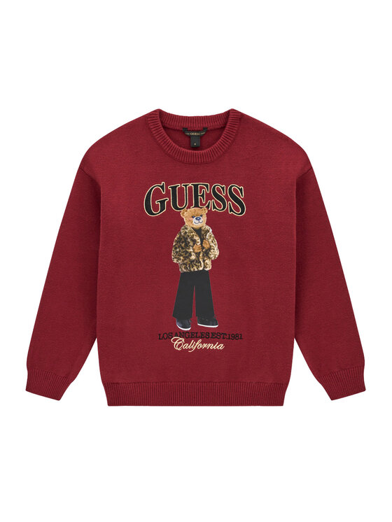 Guess Guess Sweter J6BR05 Z1339 Czerwony Regular Fit