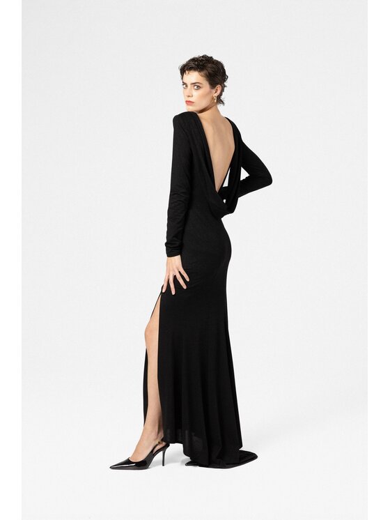 LE POSSÉ LE POSSÉ Sukienka wieczorowa MDIDKWT Czarny Super Slim Fit