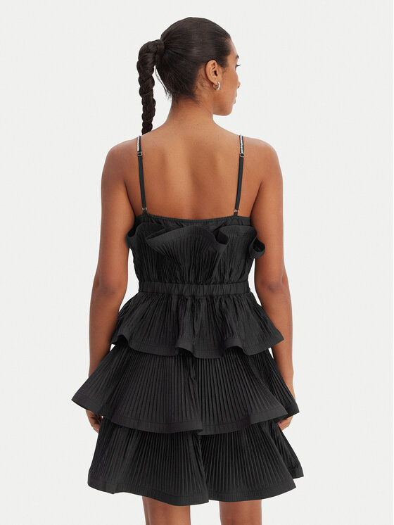 Fracomina Fracomina Coctailkleid FQ26SD1007W83101 Schwarz Regular Fit