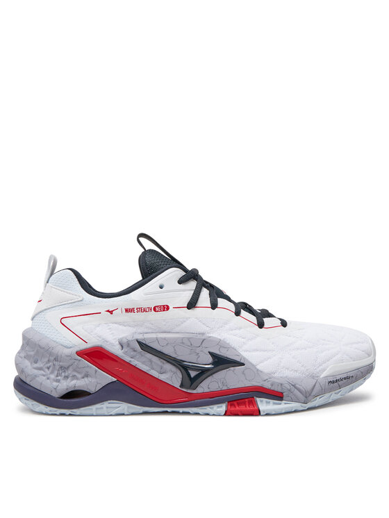 Mizuno Čevlji Za športe V Zaprtih Prostorih Wave Stealth Neo 2 X1GA2400 Bela