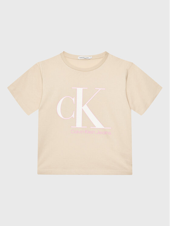 Calvin Klein Jeans T-krekls Reveal Monogram IG0IG01939 Bēšs Regular Fit