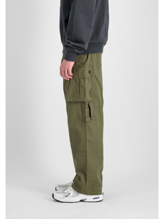 Alpha Industries Alpha Industries Spodnie cargo Ripstop Patchwork Pant Zielony Relaxed Fit
