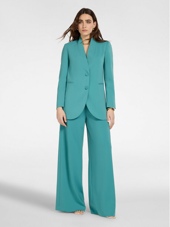 Elena Mirò Elena Mirò Spodnie materiałowe P194P000441N065 Turkusowy A-Line Fit