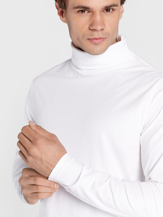 Lindbergh Lindbergh Longsleeve 30-400126 Biały Slim Fit