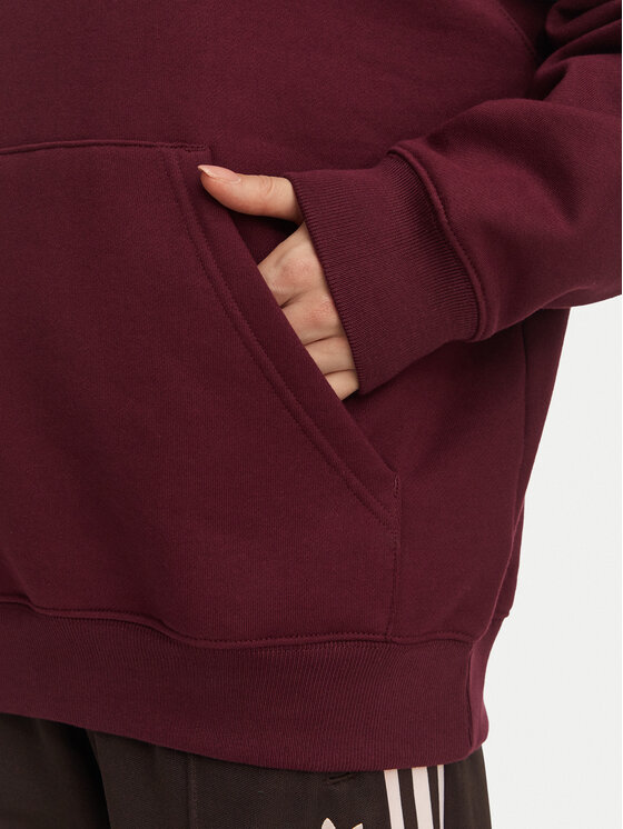 adidas adidas Bluza Essentials Oversized Fleece Hoodie KT2274 Bordowy Regular Fit