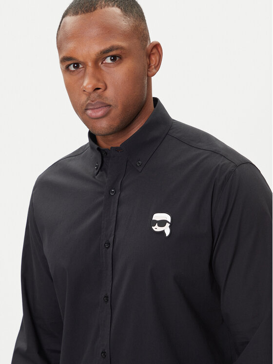 KARL LAGERFELD KARL LAGERFELD Koszula 605911 554671 Czarny Slim Fit