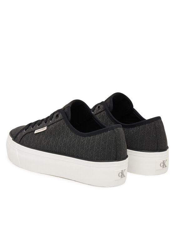 Calvin Klein Calvin Klein Αθλητικά Vulc Flatf Laceup Jaq Aop HW0HW03265 Μαύρο