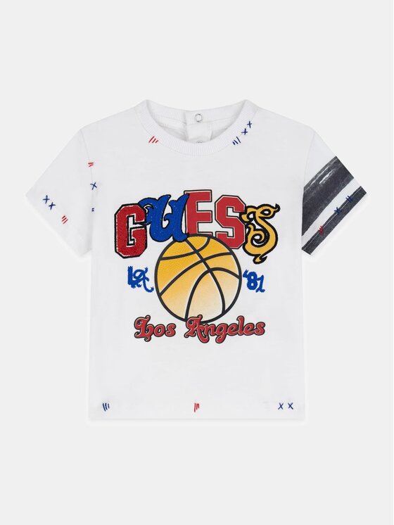 Guess Kids Guess Kids T-Shirt 183152 Biały Classic Fit