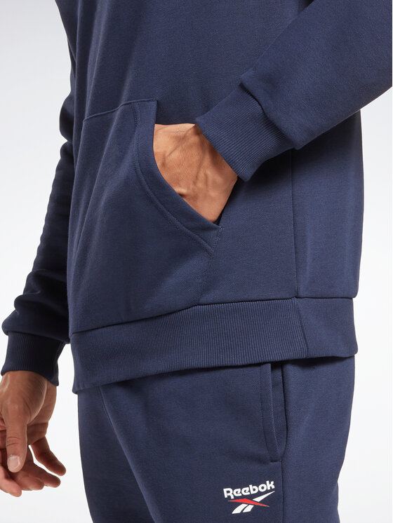 Reebok Reebok Majica dugih rukava Identity Logo HA9274 Tamnoplava Regular Fit