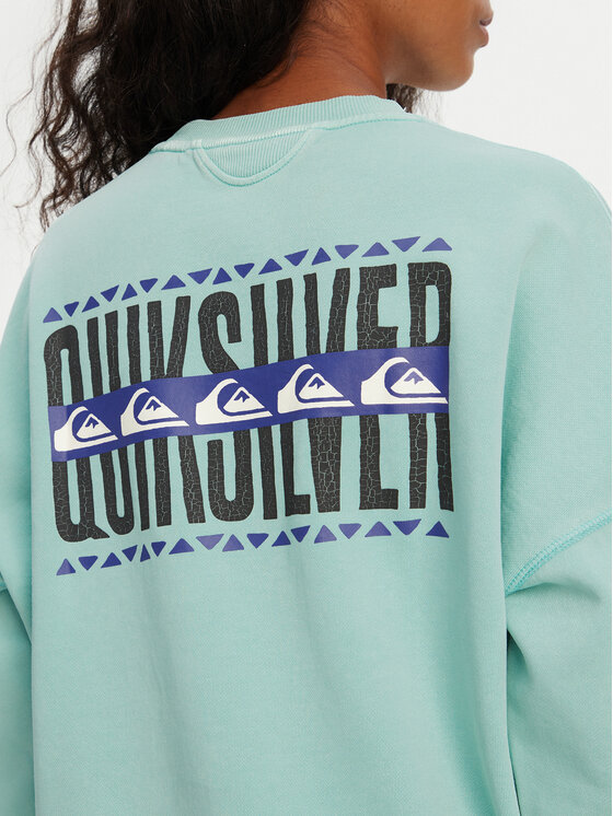 Quiksilver Quiksilver Mikina EQWFT03179 Tyrkysová Oversize