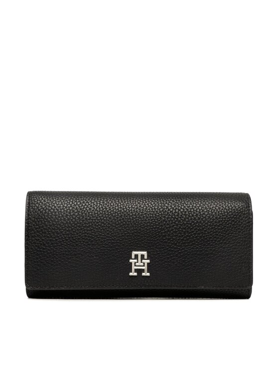 Tommy Hilfiger Große Damen Geldbörse Th Emblem Lrg Flap Wallet 