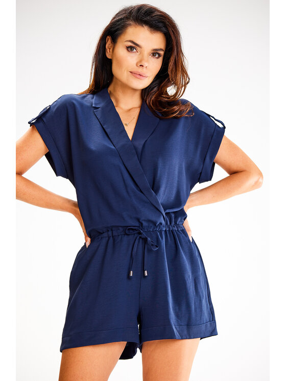Awama Awama Kombinezon A657 Granatowy Basic Fit