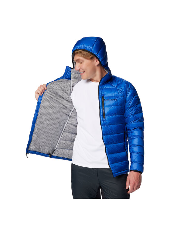 Columbia Columbia Kurtka przejściowa Arctic Crest Down Hooded Jacket Niebieski Regular Fit