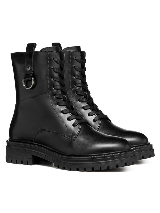 Geox Geox Šnurovacia obuv D Iridea D46HRB 00043 C9999 Čierna