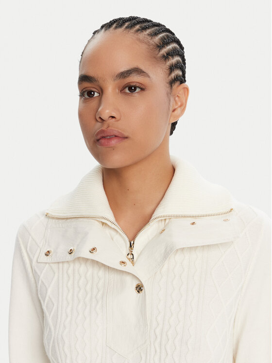 Liu Jo Sport Liu Jo Sport Sweter TF5039 MS75L Écru Regular Fit