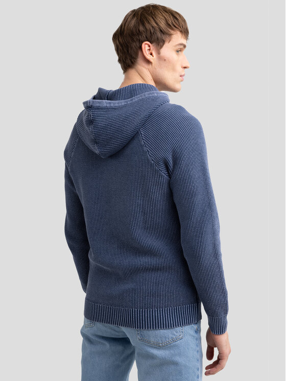 BIG STAR BIG STAR Sweter CARLSON Granatowy Basic Fit